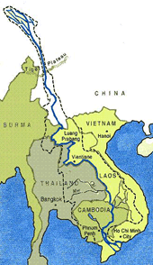 mapa de tailandia con el rio mekong
