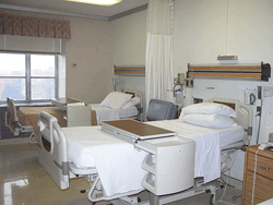 camas de un hospital