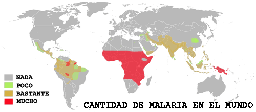 localizacion de malaria en el mundo