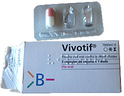 vacuna vivotif para las fiebres tifoideas
