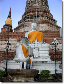 Estatua de Buda en el templo Wat Yai Chai Mongkhon