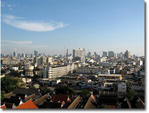 Vistas de Bangkok desde Wat Saket