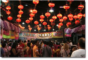 Durante la festividad del Año Nuevo en Chinatown en Bangkok