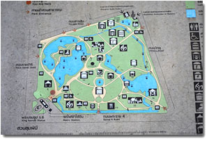plano del Parque Lumphini en Bangkok