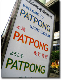 cartel del Mercado nocturno de Patpong