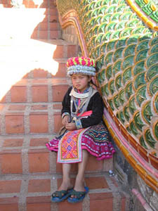 niña de una tribu en Chiang Mai