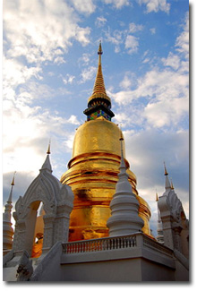 Chedi del templo Wat Suan Dok  en Chiang Mai
