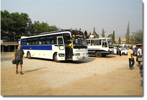 estacion de autobuses en Tachileik en Myanmar