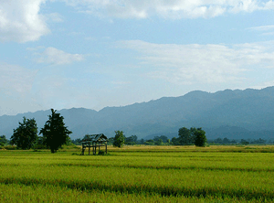 paisaje rural en Phayao