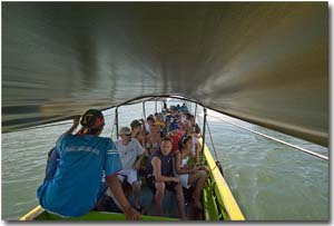 En una embarcacion en Phang Nga