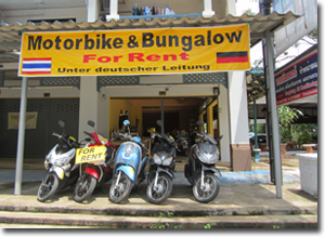 negocio de alquiler de motos en Khao Lak