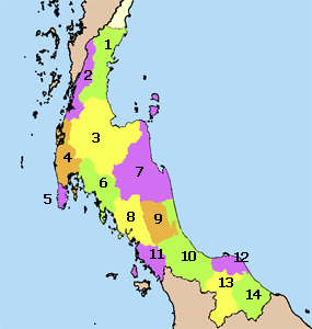 Regiones del Sur de Tailandia
