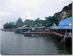 casitas sobre el agua en Trang